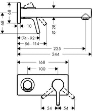 Load image into Gallery viewer, HANSGROHE  TALIS S single lever basin mixer for concealed installation wall-mounted with spout
