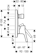 Load image into Gallery viewer, HANSGROHE TALIS S single lever bath mixer for concealed installation
