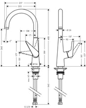 Load image into Gallery viewer, HANSGROHE TALIS Single Lever Kitchen Mixer 260 1jet 
