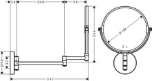 Load image into Gallery viewer, HANSGROHE Logis Universal Shaving Mirror w/o light 
