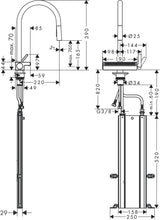 Load image into Gallery viewer, HANSGROHE AQUNO SELECT M81 Sink mixer 
